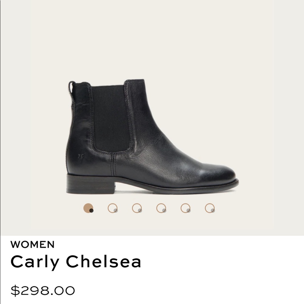 Frye Carly Chelsea Black Boots